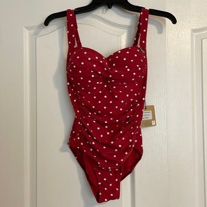 NWT Polka dot one piece swimsuit